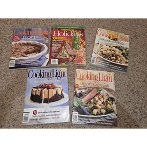 Lot of 5 Vintage COOKING LIGHT Magazines